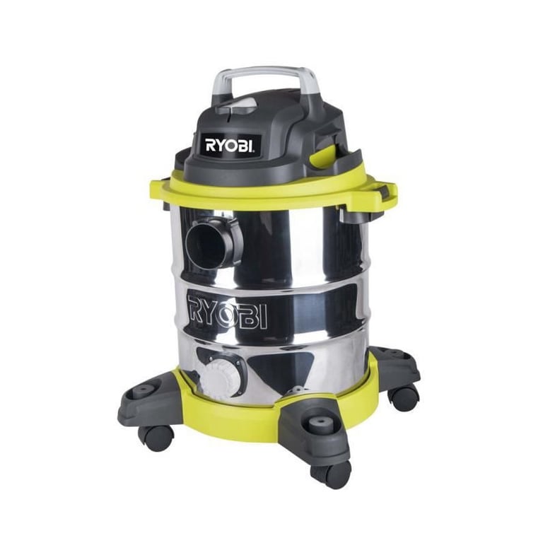 Aspirateur eau et poussière filaire Ryobi RVC G cuve inox 17Kpa vidange de cuve - vue 3