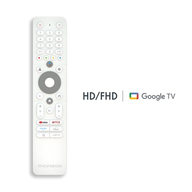 Control remoto Thomson White para Google TV HD/FHD -RC112GHW-