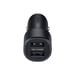 Chargeur voiture double Mini USB A+A 4.8A (2.4+2.4A) mini Noir Samsung