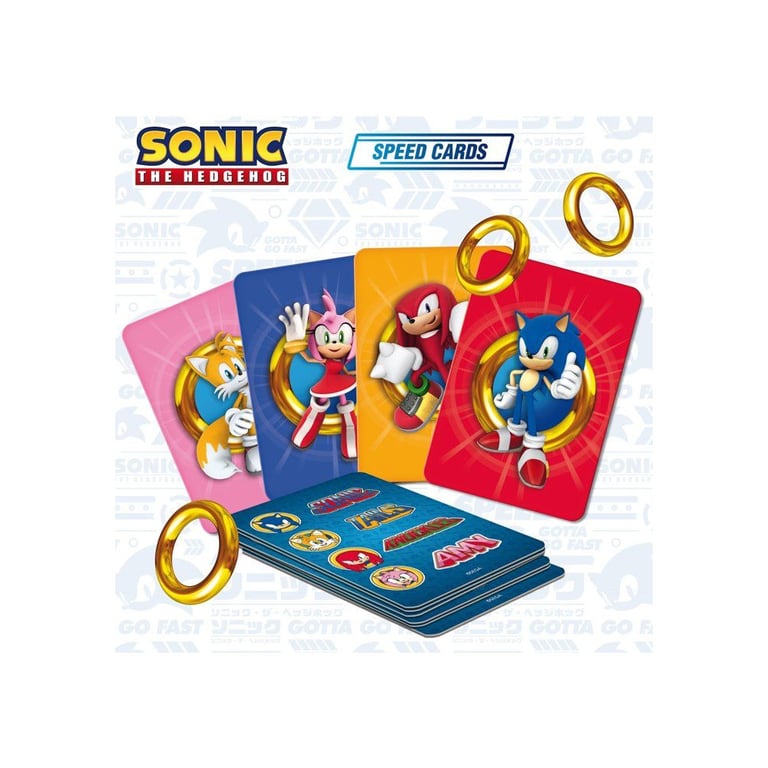 Jeu de cartes Lisciani Sonic Speed Cards 99269 20 cartes 2 à 4 joueurs à partir de 6 ans Multicolore - Neuf