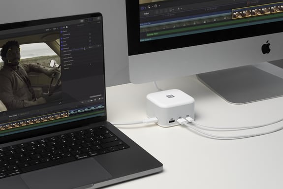 XtremeMac XWH-XCP-03 base para portátil y replicador de puertos Alámbrico USB 3.2 Gen 1 (3.1 Gen 1) Type-C Blanco