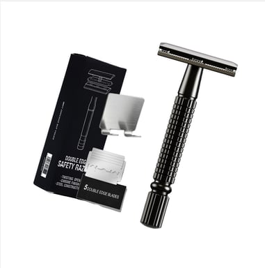 Nouveau rasoir manuel - Double tranchant pour un rasage en douceur Black