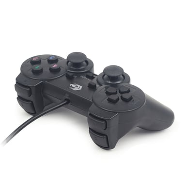 Gembird JPD-UDV-01 mando y volante Negro USB 2.0 Gamepad Analógico/Digital PC