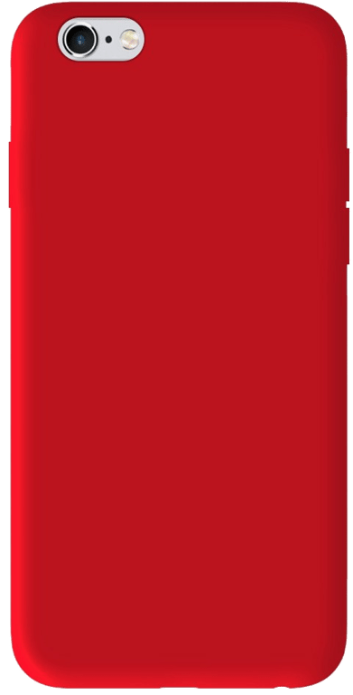 Coque silicone unie compatible Mat Rouge Apple iPhone 6 iPhone 6S