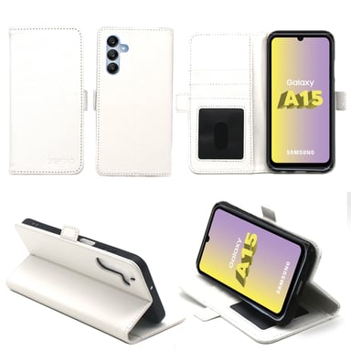 Samsung Galaxy A15 5G / A15 4G Etui / Housse pochette protection blanc