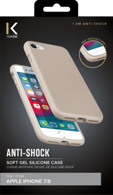 Custodia antiurto in morbido silicone gel per Apple iPhone 7/8, Pebble Grey