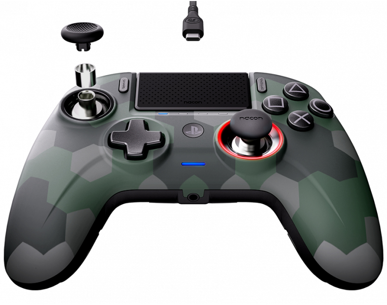 NACON Revolution Unlimited Pro Camouflage, Vert, Gris, Kaki Bluetooth/USB  Manette de jeu Analogique/Numérique PC, PlayStation 4 - Nacon