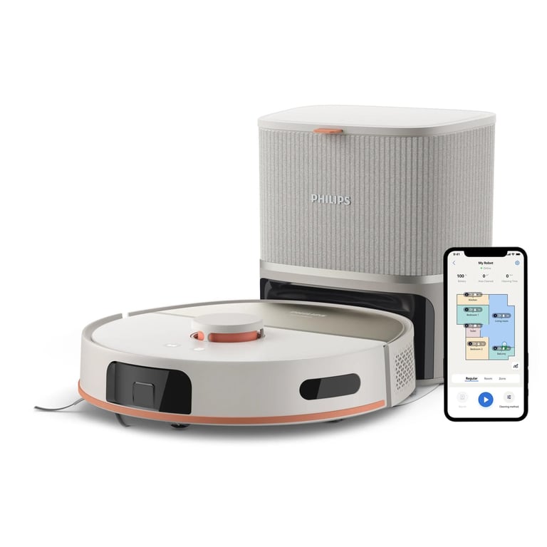 Aspirateur Robot Laveur PHILIPS XU510020 10000 Pa Auto vidange Navigation Laser - vue 4