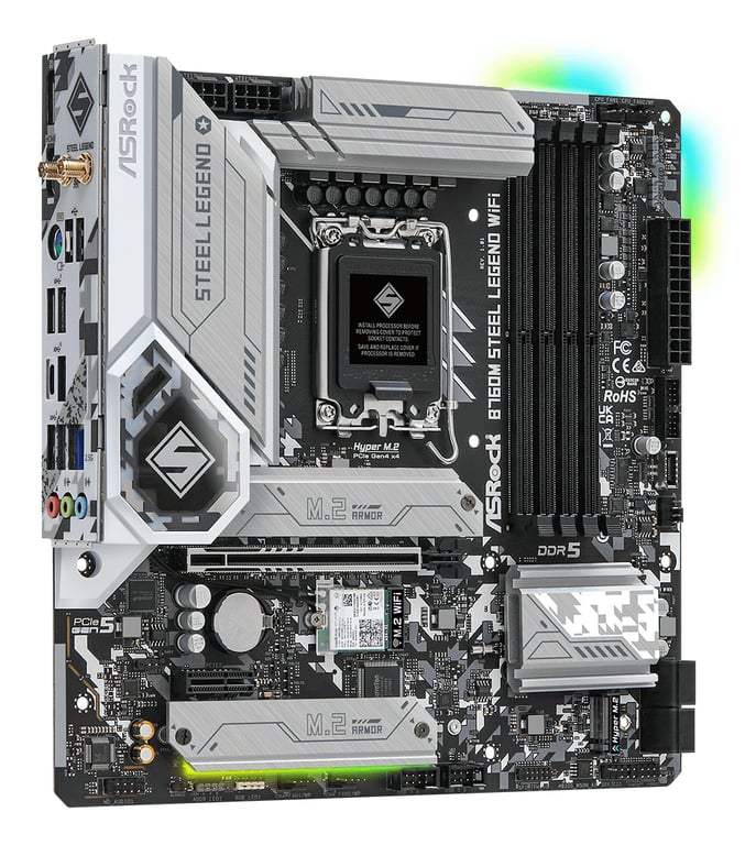 ASRock B760M STEEL LEGEND WIFI - vue 2