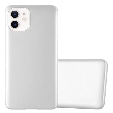Coque pour Apple iPhone 12 MINI en METALLIC ARGENT Housse de protection Étui en silicone TPU flexible