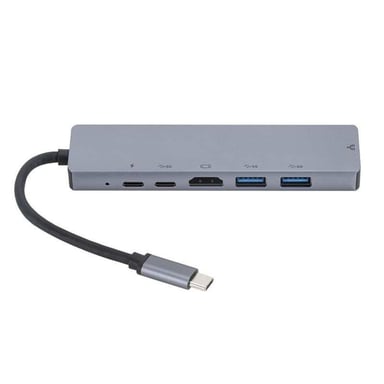 eSTUFF ES623012 base para portátil y replicador de puertos USB 3.2 Gen 1 (3.1 Gen 1) Type-C Gris