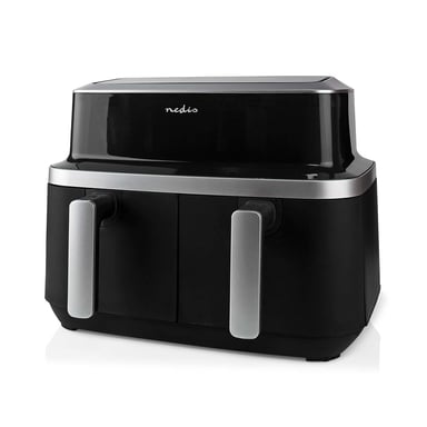 Nedis KAAF320BK friteuse Double 4,2 L Autonome 2600 W Friteuse d'air chaud Noir