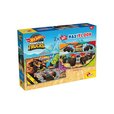 Puzzle géant Lisciani Giochi Hot Wheels Monster Trucks 2 x 60 pièces dès 4 ans Multicolore - Neuf