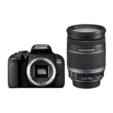 Canon EOS 800D + EF-S 18-200mm F3.5-5.6 IS Juego de cámara SLR 24,2 MP CMOS 6000 x 4000 Pixeles Negro