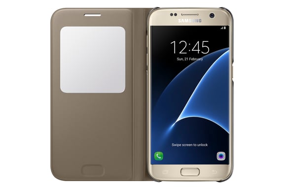 Samsung EF-CG930 funda para teléfono móvil 12,9 cm (5.1'') Libro Oro
