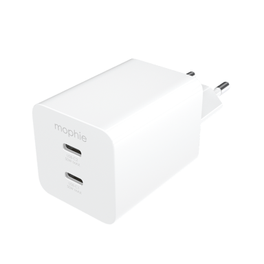 MOPHIE ESSENTIALS CHARGEUR SECTEUR / 50W / 2 PORTS USB-C PD / BLANC