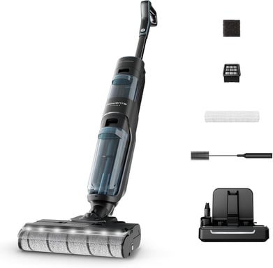 Aspirateur laveur 2-en-1 avec auto-nettoyage et LED