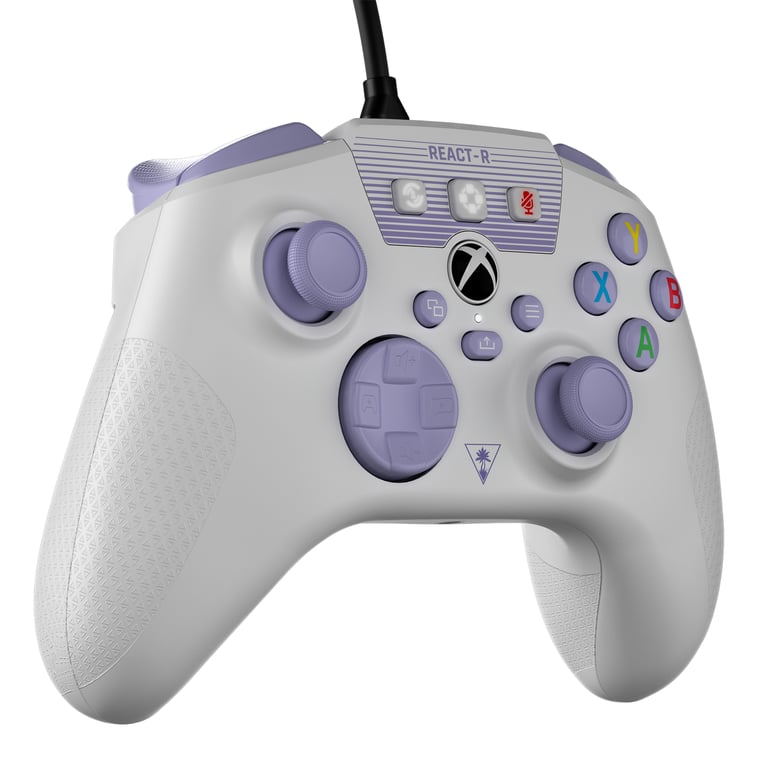 Turtle Beach REACT-R™ Controller – Filaire, Blanc/Violet - Neuf
