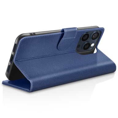 Custodia a Portafoglio per iPhone 15 Pro Funzione Supporto e Linguetta Magnetica