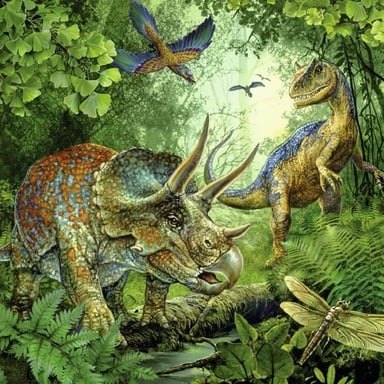 Puzzle Ravensburger 3X49P - La Magia de los Dinosaurios