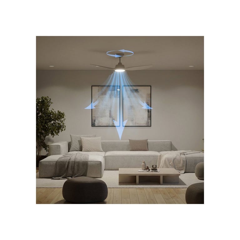 Ventilateur De Plafond Philips – Pales Fixes, Lumière Réglable, Télécommande Incluse - vue 5