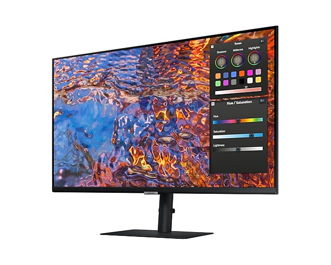 Samsung Ecran PC ViewFinity S80PB 32" 60Hz Dalle IPS Résolution UHD 4K 3 840 x 2 160 5ms 1000:1 Pied Ajustable VESAFlicker Free Game Mode Windows10 Auto Source Switch+ HDMI USB C - vue 10