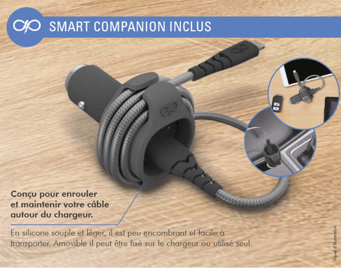 Force Power Cargador de coche USB C con suministro de energía de 27 W Gris