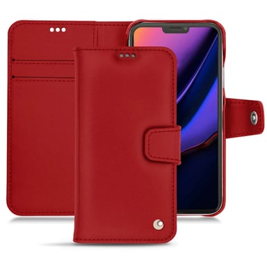Housse cuir Apple iPhone 11 Pro - Rabat portefeuille - Rouge - Cuir lisse