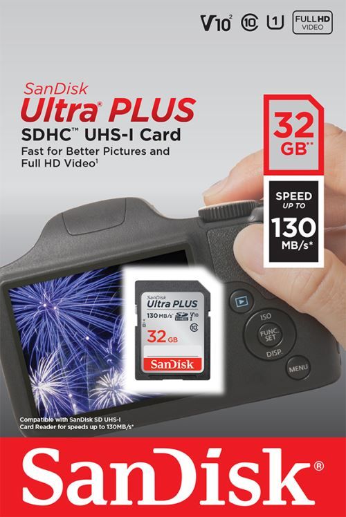 Carte mémoire SanDisk Ultra+ SDHC UHS I V10² - vue 5