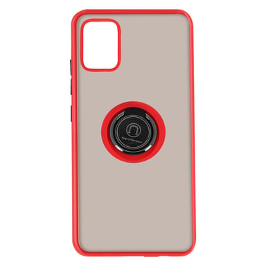 Avizar Funda antigolpes para Galaxy A51 con anillo magnético giratorio acabado esmerilado Rojo