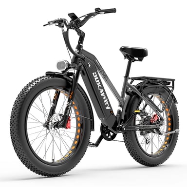 Bicicleta Eléctrico DM530PLUS | Motor 1000W | Batería 52V 20Ah | Neumáticos de 26 Pulgadas | Velocidad Máx 52 km/h | Autonomía 60-70 km | NegroGris