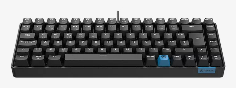 Hiditec GKE010006 clavier Gaming USB + RF Wireless + Bluetooth QWERTY Espagnole Noir - Neuf