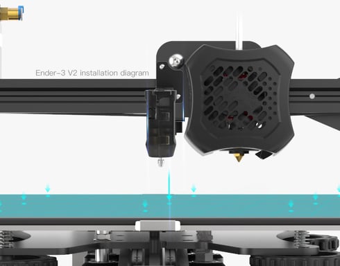 Kit Estándar de Nivelación Automática Creality CR Touch, Sensor Electromagnético & Fotoeléctrico de Alta Precisión, Detección Multipunto, Ampla Compatibilidad para la Mayoría de Impresoras 3D FDM