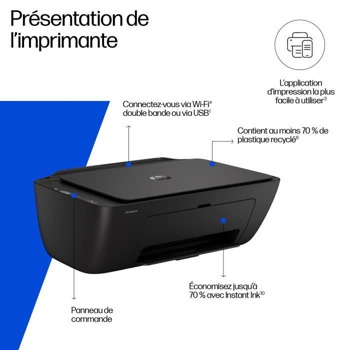 Imprimante tout en un HP DeskJet 2910 jet dencre couleur dInstant ink inclus avec HP+ - vue 8