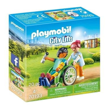 PLAYMOBIL 70193 - Paziente in sedia a rotelle