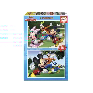 Juego de 2 puzzles de Mickey y sus amigos - 48 piezas cada uno