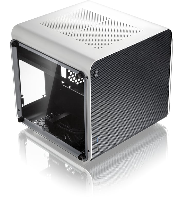 Raijintek METIS EVO TG Mini ITX Gehäuse Tempered Glass rot - vue 2