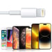LinQ Cargador de pared para iPhone con cable Lightning Carga Rápida Blanco