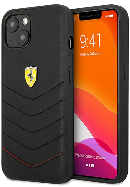 Étui Ferrari pour iPhone 13 mini 5.4 Noir Off Track Quilted