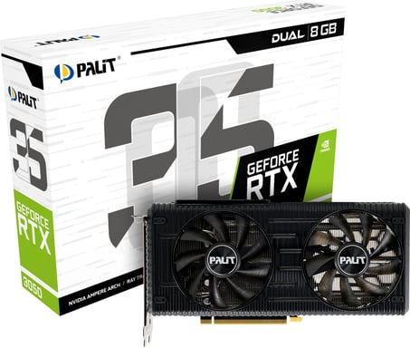 Palit NE63050019P1-190AD tarjeta gráfica NVIDIA GeForce RTX 3050 8 GB GDDR6