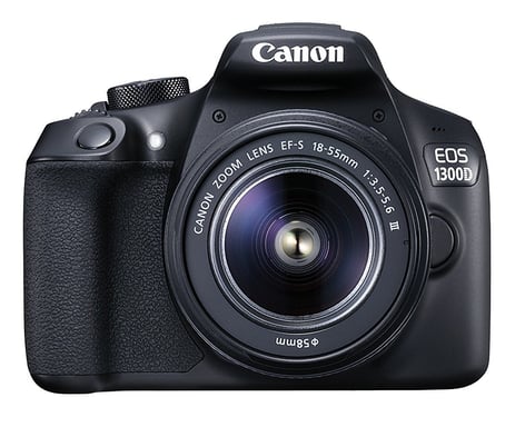 Canon EOS 1300D + EF-S 18-55 DC III Kit d'appareil-photo SLR 18 MP CMOS 5184 x 3456 pixels Noir