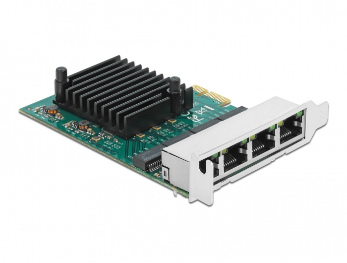 DeLock Carte réseau PCI Express 2.0 avec 4x Ethernet Gigabit - vue 4