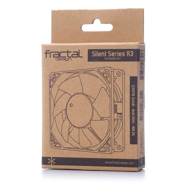 Fractal Design Silent Series R3 92mm Boitier PC Ventilateur 9,2 cm Noir, Blanc