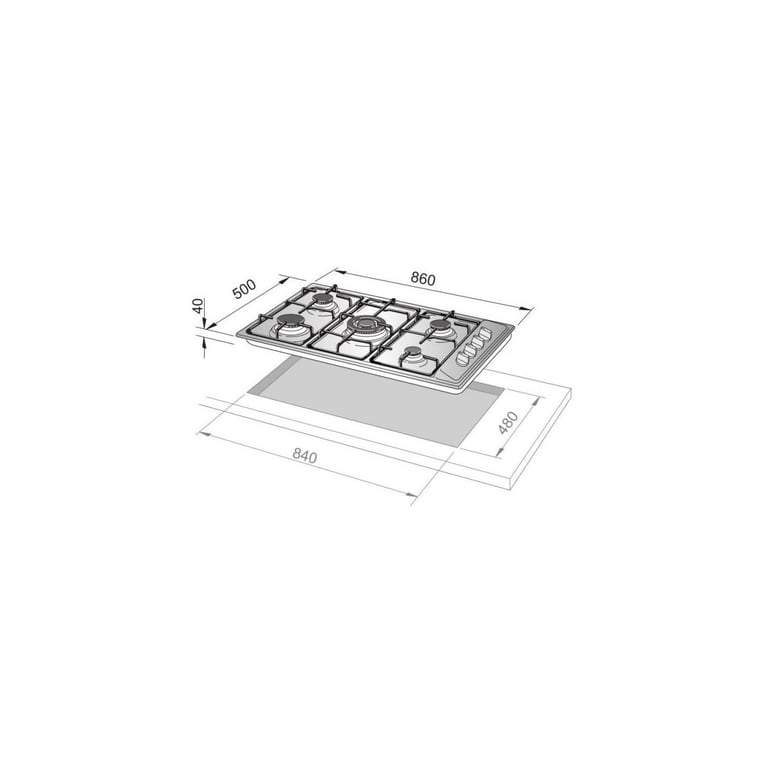 Réchaud à gaz De Longhi DLI 59 DD Acier inoxydable 90 cm - vue 2