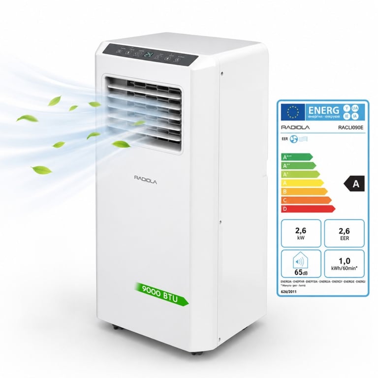 Climatiseur Mobile 2 65 Kw Racli090e Radiola 9000 Btu Neuf