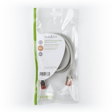 Nedis CCGP85221GY10 cavo di rete Grigio 1 m Cat6 S/FTP (S-STP)