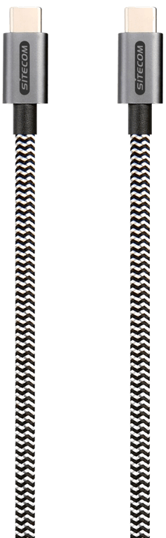 Câble USB 2.0 - USB-C/USB-C Plaqué or Tissus 2,00m CA-031