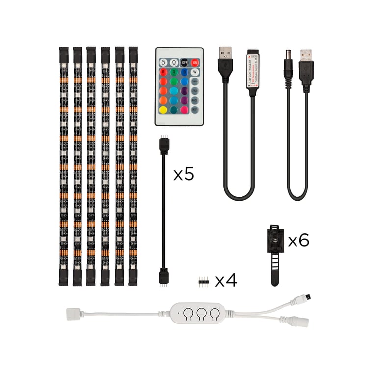 TV Bandes LED RVB Connectées Colorled Ksix Télécommande 3m Neuf - vue 2