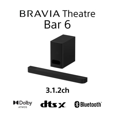 Bravia Theatre Bar 6 Dolby Atmos 3.1.2 Noir avec caisson de basse