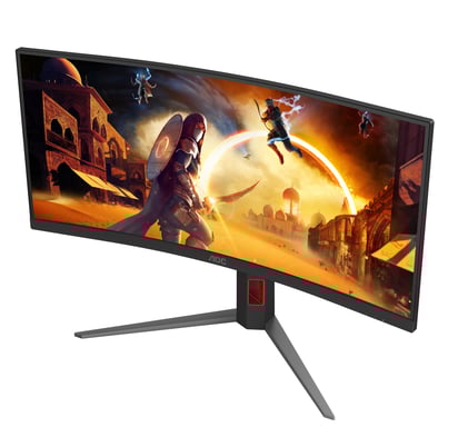 AOC G4 CU34G4Z écran plat de PC 86,4 cm (34'') 3440 x 1440 pixels Wide Quad HD LED Noir, Rouge